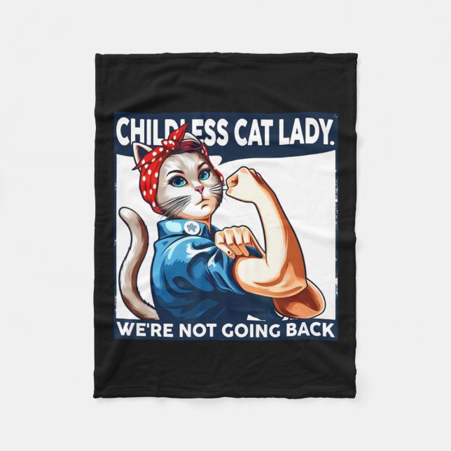 Hund Dam, vi ska inte åka tillbaka till Cat Lovers Fleecefilt (Framsidan)