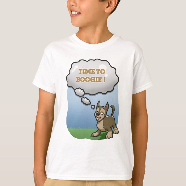 Hund dansbogie T-Shirt (Framsida)