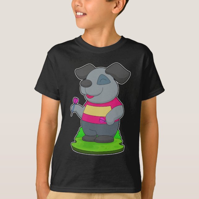 Hund Darts Dart T Shirt (Framsida)