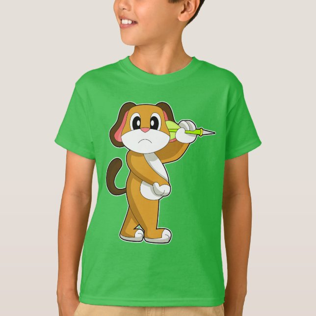 Hund Darts Dart T Shirt (Framsida)