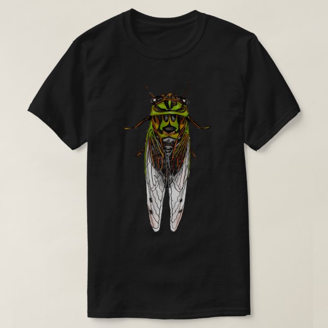 Hund Day Cicada Insekt Natur Illustration 2 T Shirt (Design framsida)