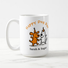 Hund Day Mugg - Cute Paw Print Coffee Kopp för Hun