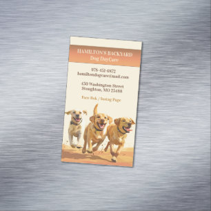 Hund Daycare Walking Pet Sitta Magnetiska Visitkort