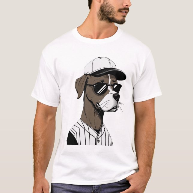 Hund Days of Summer Baseball T Shirt (Framsida)