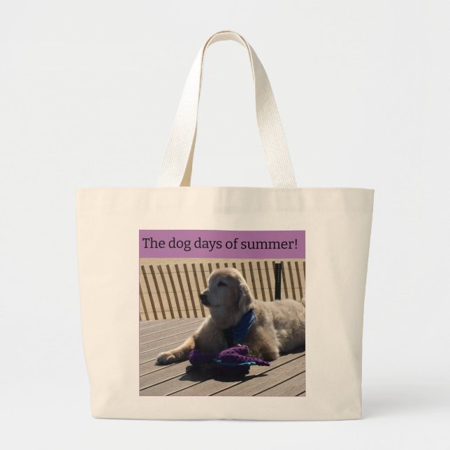 Hund Days of Summer Beach Bag Jumbo Tygkasse (Framsidan)
