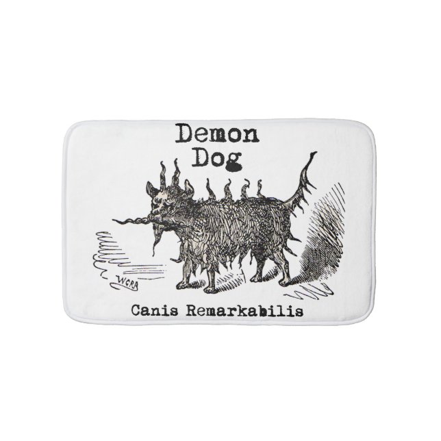 Hund Demon Vintage Funny Cute Badrumsmatta (Framsidan)