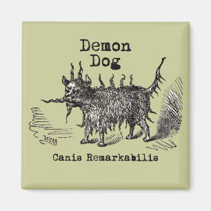 Hund Demon Vintage Funny Cute Magnet