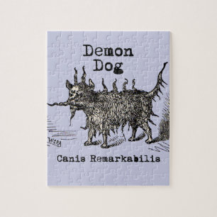 Hund Demon Vintage Funny Cute Pussel