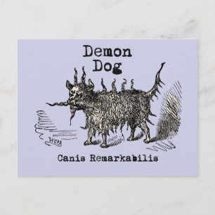 Hund Demon Vintage Funny Cute Vykort