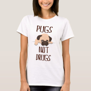 hund design för droger för mopsmops inte gullig t-shirt