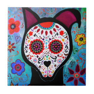 HUND DIAMETER DE LOS MUERTOS FÖR EL PERRO KAKELPLATTA