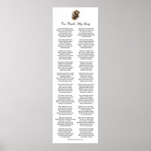 Hund Dikt av Elizabeth Barrett Browning Poster
