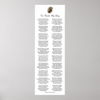 Hund Dikt av Elizabeth Barrett Browning Poster