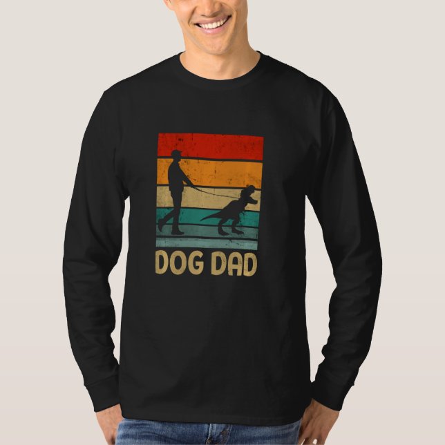 Hund Dinosaur Hundägare Funny Far S-dag Vin T Shirt (Framsida)