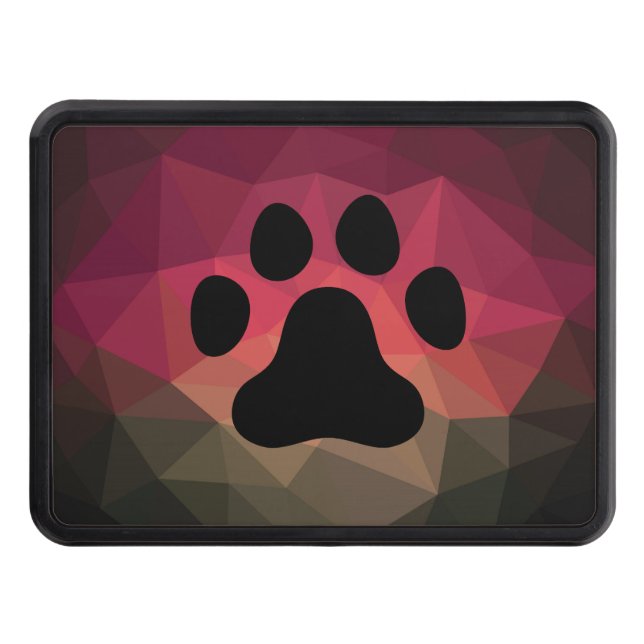 Hund, djurfotavtryck, kattfot dragkroksskydd (Framsidan)