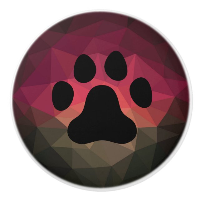 Hund, djurfotavtryck, kattfot  knopp (Framsidan)