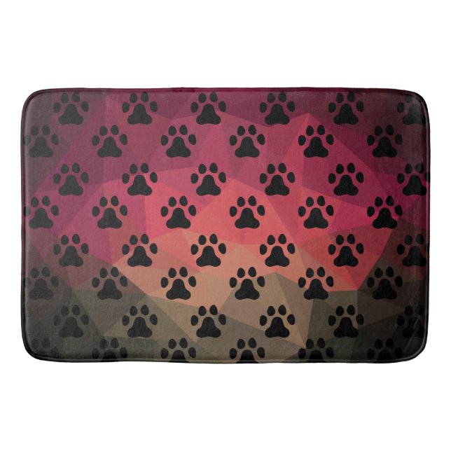 Hund, djurfotavtryck, sällskapsdjur, kattdjur badrumsmatta (Framsidan)