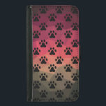 Hund, djurfotavtryck, sällskapsdjur, kattdjur plånboksfodral för samsung galaxy s5<br><div class="desc">Djurfotavtryck i modern lågpoldesign,  trendig ombre fet färg,  rosa,  khaki och svart färg,  katt eller hund.</div>