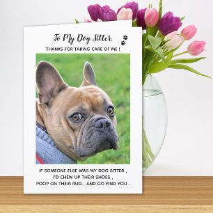 Hund - Djuromsorg Pet Photo - tack för personlig Kort