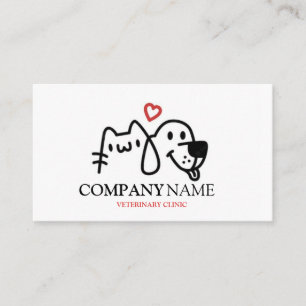 Hund Djursällskapsdjur Logotyp Veterinär Clinic Visitkort