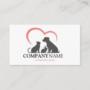 Hund Djursällskapsdjur Logotyp Veterinär Clinic Visitkort