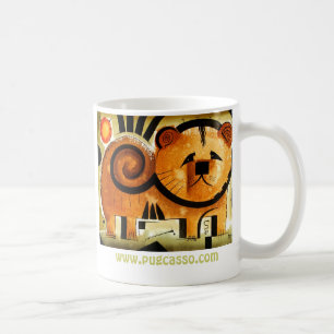Hund dk_2005aug8m, www.pugcasso.com för ChowChow Kaffemugg
