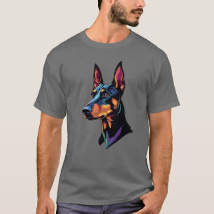 Hund Doberman Colorful T Shirt