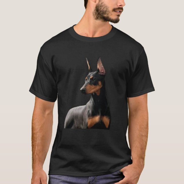 Hund Doberman T Shirt (Framsida)