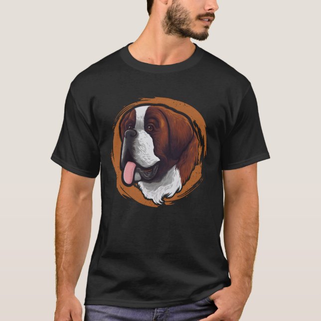Hund Dogfather Hund pappa Hund älskare Saint retro T Shirt (Framsida)