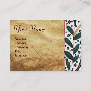 HUND DOKTOR MED KITTEN Parchment Monogram Visitkort
