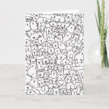 Hund Doodle Art Blank Notecard