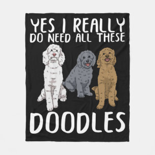 Hund Doodle Mamma ger Pappa Labradoodle Doodle Fleecefilt