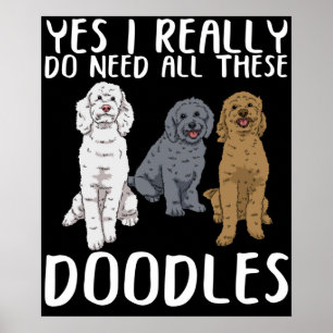 Hund Doodle Mamma ger Pappa Labradoodle Doodle Poster