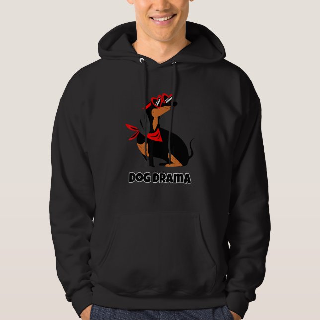 Hund Drama Ultra Soft Graphic Princess Dramatic Qu Hoodie (Framsida)