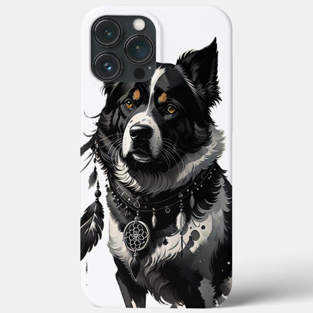 hund, drömmare, amulet, talisman. (Baksida)