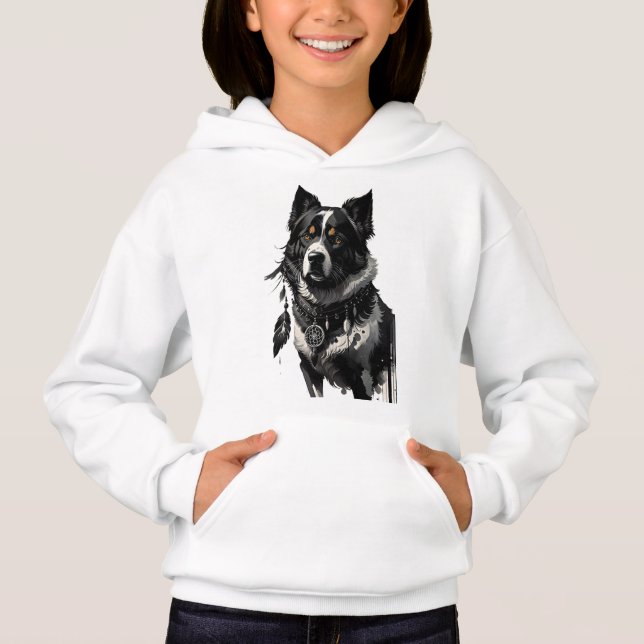 hund, drömmare, amulet, talisman. t shirt (Framsida)