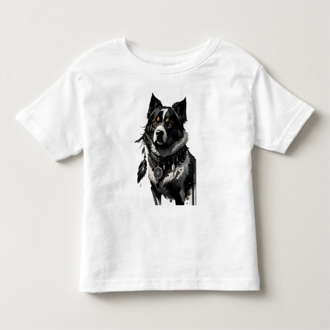 hund, drömmare, amulet, talisman. t shirt (Framsida)
