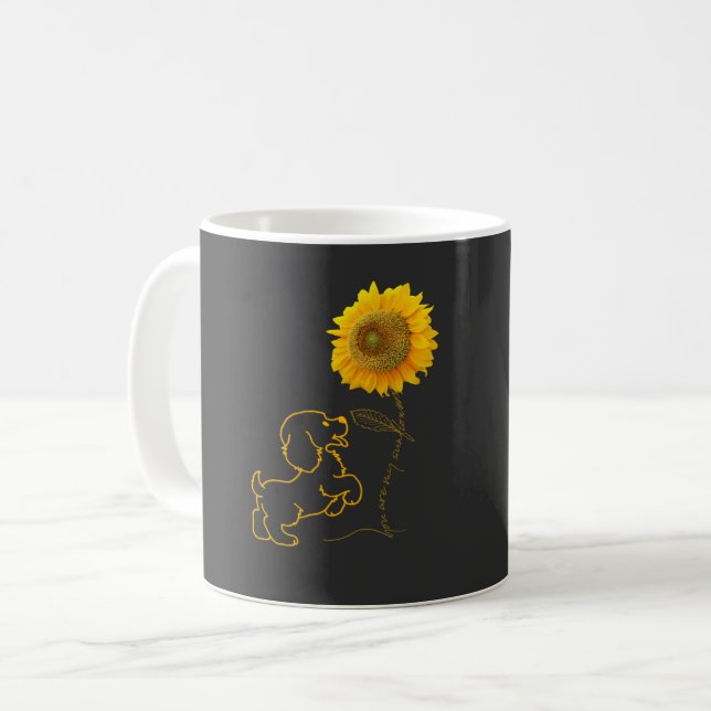 Hund du är min solskina Hund Pappa Mamma Djurälska Kaffemugg (Framsida vänster)