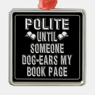 Hund Ear Bokar Humor Julgransprydnad Metall