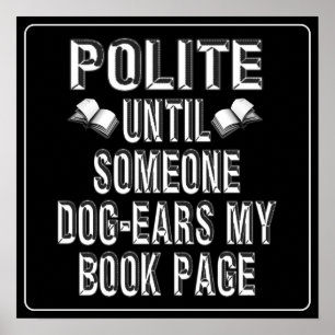 Hund Ear Bokar Humor Poster