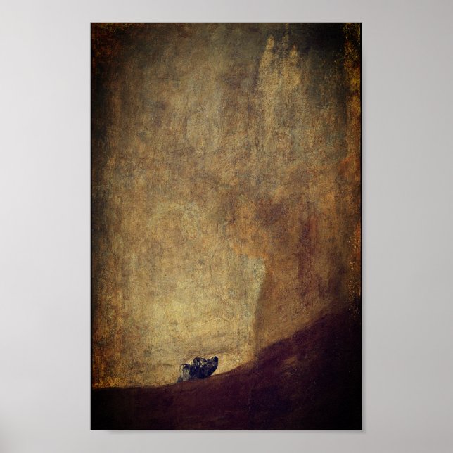 Hund (El Perro) - av Francisco Goya Poster (Framsidan)