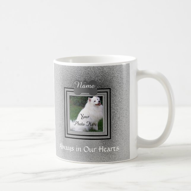 Hund eller Kat Silver Perfekt Memorial Kaffemugg (Höger)