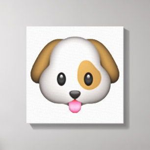 Hund - Emoji Canvastryck