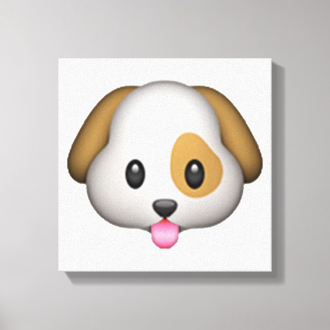 Hund - Emoji Canvastryck (Framsida)
