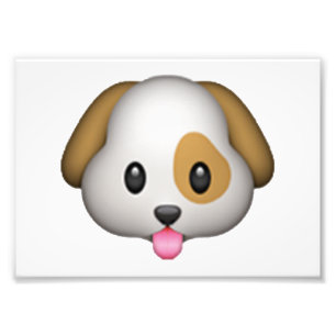 Hund - Emoji Fototryck