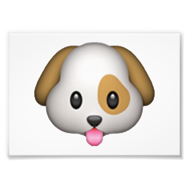 Hund - Emoji Fototryck (Framsidan)
