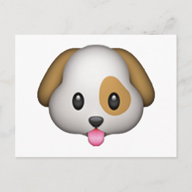 Hund - Emoji Vykort (Framsida)