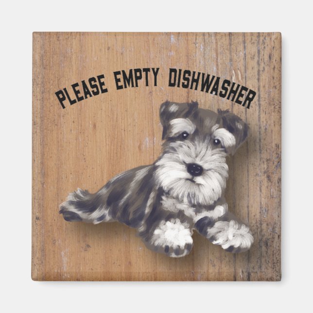 Hund Empty Dishwasher Magnet (Framsidan)