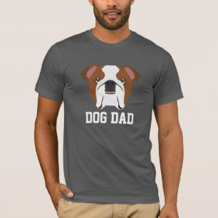 Hund (engelska bulldog) Fars dag T Shirt