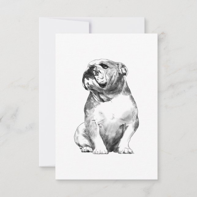 Hund English Bulldog Gift OSA Kort (Framsida)